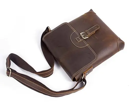 Чоловіча шкіряна сумка Vintage 28х27х5 см sum0012387 - фото 5