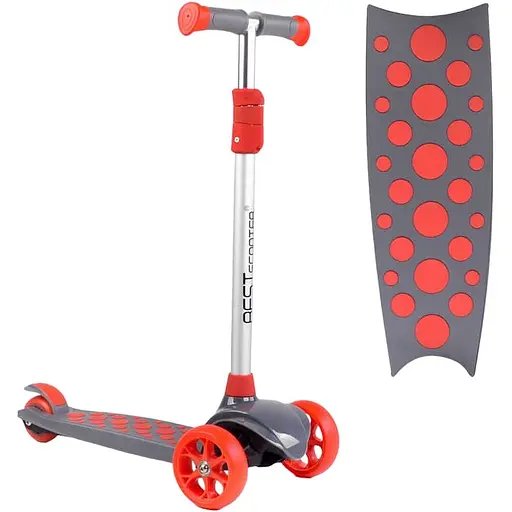 Самокат дитячий Best Scooter 63-80х11.5х30 см Сіро-червоний 000254944