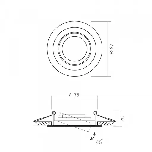 Світильник Videx під лампу GU10 врізний Круглий Чорний VL-SPF08R-B - фото 4