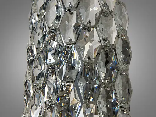 Бра класичне хром кришталеве під дві лампи - фото 3