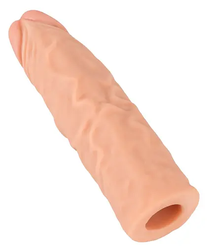 Насадка на пенис Nature Skin Extension Sleeve 19.5 см телесный - фото 8