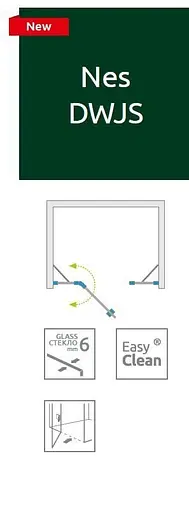 Душові двері Radaway Nes DWJS 130 см 10038130-01-01R - фото 4