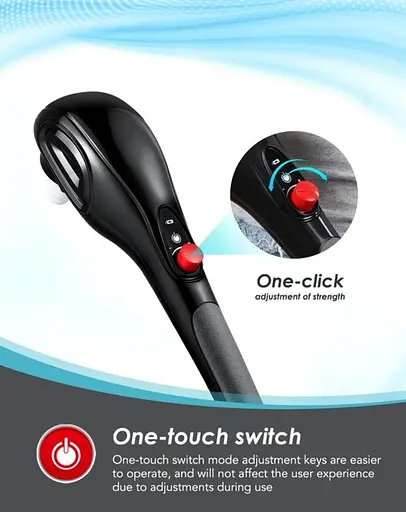 Масажер ручний для тіла B-6 + 5 насадок (Чорний) - фото 4