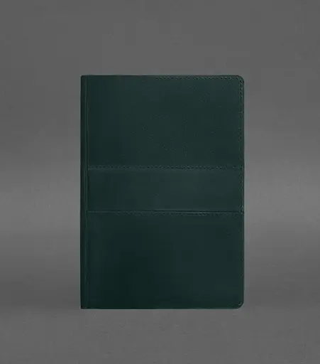 Кожаный блокнот А5 (софт-бук) 9.3 зеленый Crazy Horse - фото 1