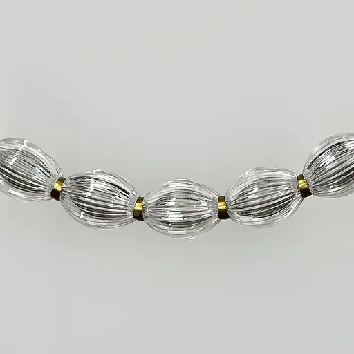 Дуговая Led люстра с 16 прозрачными рельефными шариками в корпусе 120 см Line F | Ст. MJ344-1200L AB+CL - фото 4