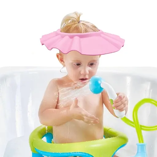 Козирок для миття голови дитячий LVR 032 захисна шапочка для купання дитини Pink (19006) - фото 4