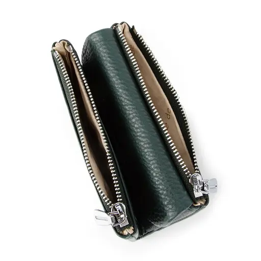 Гаманець жіночий шкіряний De Esse LC68308-94 зелений на магніті - фото 5