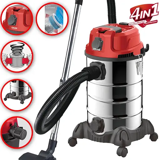 Пылесос DMS NTSC-30 Red промышленный 30 л - фото 2