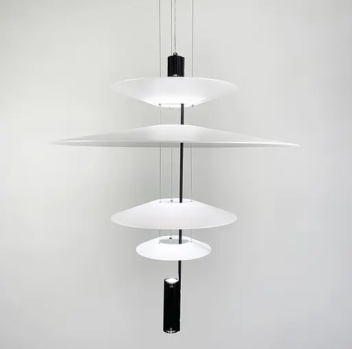 Дизайнерский 4-х ярусный светильник КРЫЛЬЯ СВЕТА с черным основанием Line.F MJ 14-360+680+360+215 BK - фото 7