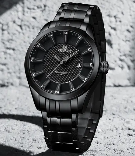 Наручний годинник чоловічий Naviforce Perfect Чорний (3109) - фото 5