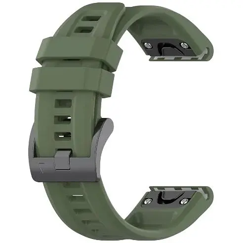 Ремешок DK CDK для Garmin Fenix 6 / 6 Pro 22mm Silicone Sport Band Classic 2 шт. (015189) (green) - фото 2