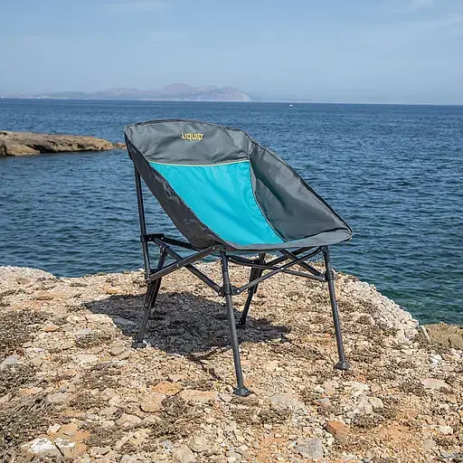 Стул раскладной Uquip Comfy голубой с серым (244011) - фото 14