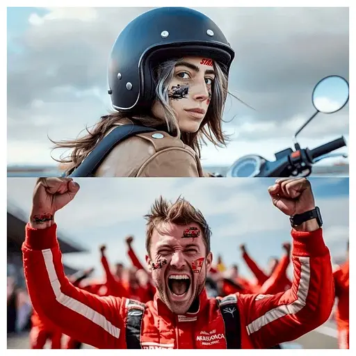 Набор временных татуировок "Гоночные автомобили" Fresh Tattoo racing-cars-10-01 размер 12х7 см - фото 3