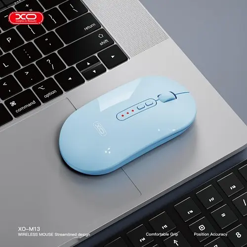Комп'ютерна мишка XO M13 Tri-mode bluetooth Wireless Silent Mouse Блакитна - фото 2