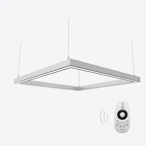 Диммируемый светодиодный светильник X-LED 80Вт квадрат серый (440x440x43) - фото 1