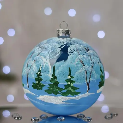 Ялинкова прикраса Санта Шоп Дім на ставку на прозорому склі (7806723189571) - фото 3