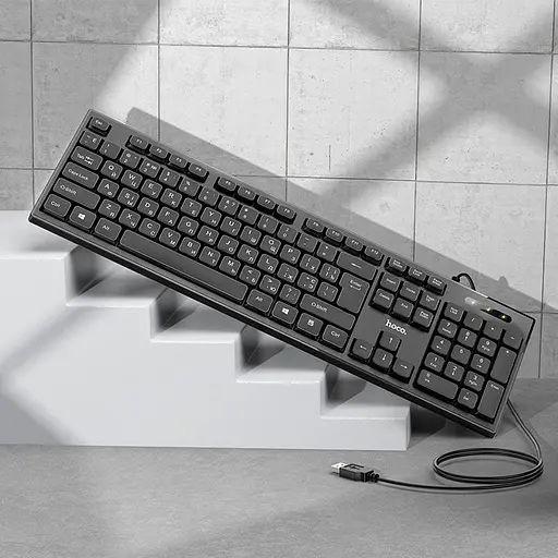 Клавиатура HOCO Ice wolf wired business keyboard GM23 (ru/ukr/en) - фото 3