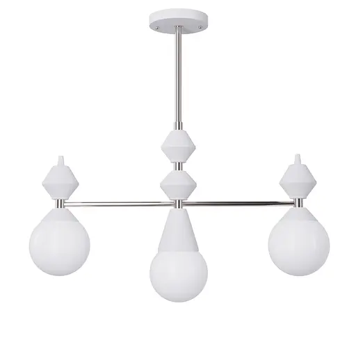 Люстра Dome V3 PikArt арт. 5255 Срібний/білий - фото 1