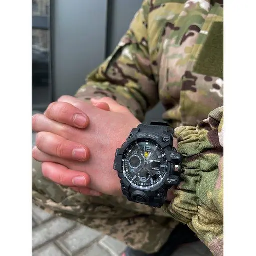 Часы мужские наручные Sanda Peremoga (Черные) - фото 9