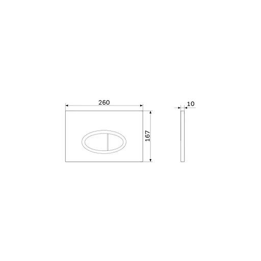 Клавіша для інсталяції пластик Am.Pm Fit S білий матовий I050238, Білий матовий - фото 2