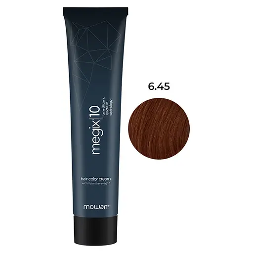 Профессиональная краска для волос с низким содержанием аммиака Megix10 Mowan 6.45 карамель 100 мл - фото 1