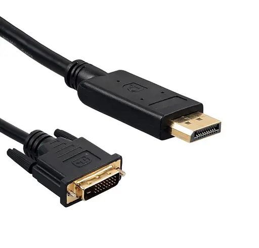 Кабель DisplayPort M-DVI-D 25 M, 1.8 м, чорний - фото 2