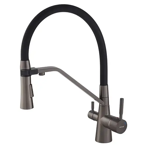 Змішувач для кухні Mixxus Premium Magnet 021 із силіконовим виливом graphite MI6975 Графіт - фото 1