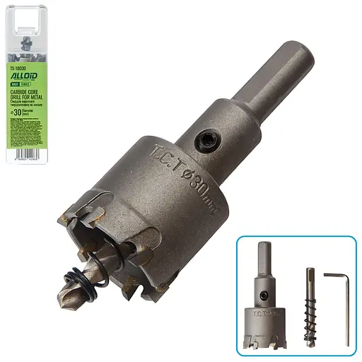 Свердло корончате Alloid Building Tools твердосплавне по металу 30 мм (TS-10030) - фото 2
