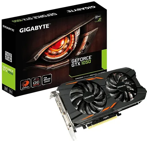 Видеокарта Gigabyte GTX 1050 2Gb OC (GV-N1050WF2OC-2GD) (GDDR5, 128 bit, PCI-E 3.0 x16) Б/у - фото 4