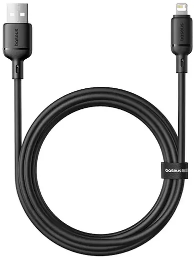Кабель Baseus Silky Series Fast Charging Cable USB to iP 2.4A 2 м Чорний - фото 3