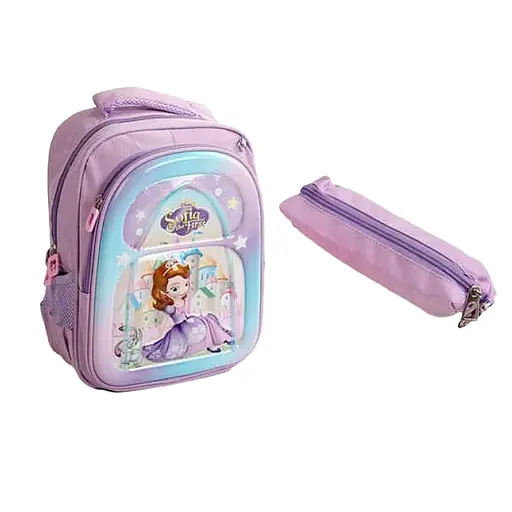 Рюкзак для дівчинки, пластикова вставка, пенал, регульовані лямки, 2 відділення, C65138 (В асортименті) - фото 3