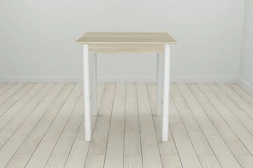 Кухонний стіл Ferrum-decor Агата 75x70x70 Білий ДСП Сонома 16мм (FRD-106240)