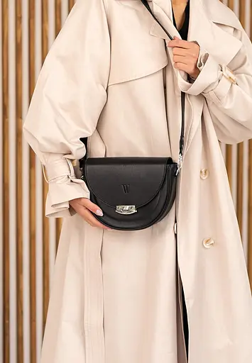 Жіноча шкіряна сумка Kira Чорна - фото 3