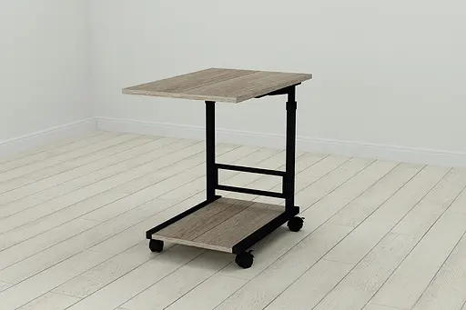 Стіл приставний Ferrum-decor Френу 62x40x60 метал Чорний ДСП Дуб Сонома Трюфель 16мм (FRD-102509)