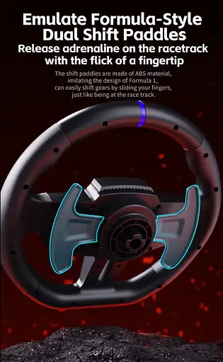 Ігрове кермо PXN V9 GEN2 з педалями і коробкою передач для PS4, PS3, Xbox X/S, PC (PXN-V9GEN2) - фото 5