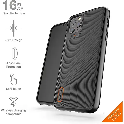 Противоударный чехол Gear4 Battersea D3O для iPhone 11 Pro (5.8") Black (702003735) - фото 7