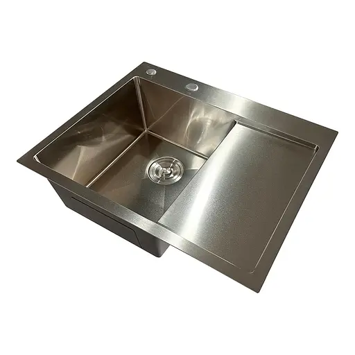 Кухонна мийка з нержавіючої сталі Mixxus MH6350L Nano-Silver MI7044, Нержавіюча сталь - фото 3