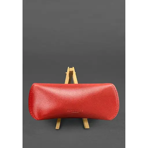 Кожаный чехол для очков BlankNote с клапаном на магните Красный Краст - фото 4