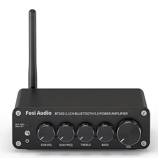 Усилитель звука Fosi Audio BT30D black + блок питания 24V Bluetooth 5.0, 2x50W+100W - фото 1