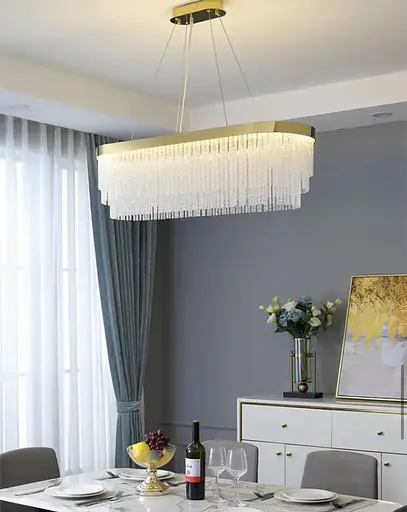 Видовжена розкішна дизайнерська люстра | Арт. M 221 L | Line F - фото 5