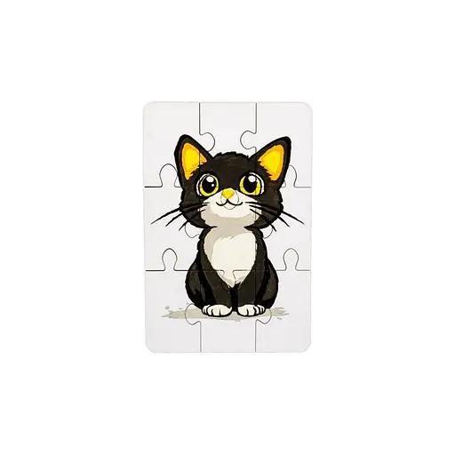 Деревянный пазл-раскраска А5 "Котик" PuzzleOK Puz-22938 кисточка, краски, клейкая пленка - фото 4