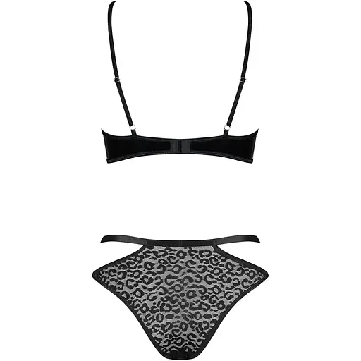 Еротичний комплект під латекс зі стрепами Obsessive Bagirela 2-pcs set S/M - фото 6