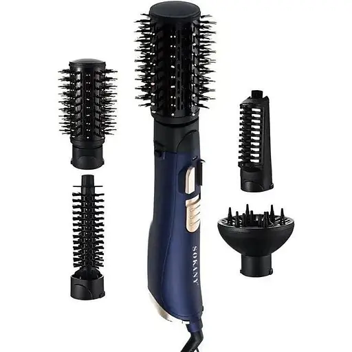 Фен-щітка Sokany SK-15007, 2 режими роботи Синій 1400 Вт - фото 1