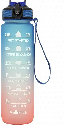 Мотиваційна пляшка OldBro для води з часом без BPA Tritan фітнес спорт прогулянка ora Green 1 л - фото 2