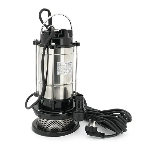 Занурювальний насос 750W 220V до 1.5 м³/год підйом до 18 м 25 мм нержавіюча сталь 410х200х235 мм 7,67 кг. + перехідник - фото 1