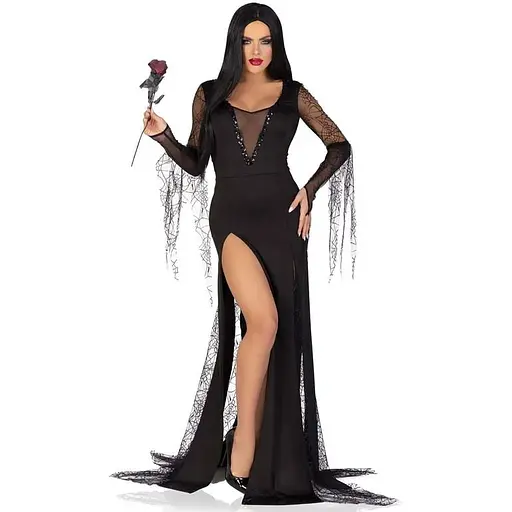 Еротичний костюм Мортіші Аддамс Leg Avenue Sexy Spooky Morticia S - фото 4