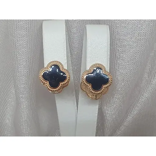 Золотые серьги Империя золота Клевер с эмалью. СБ929И - фото 7
