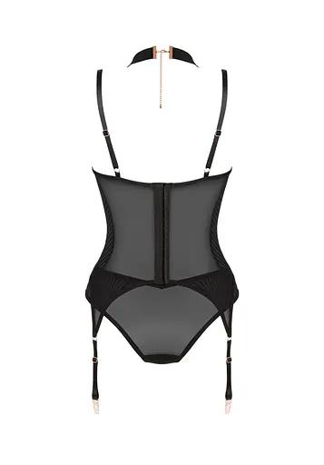 Корсет Obsessive Lingerie-Brasica XS/S чорний - фото 6