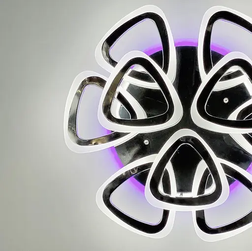 Светодиона LED люстра на 6+3 рожка треугольной формы | Ст. A 2502/6+3 RGB CH | Line F - фото 1