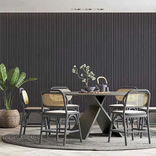 Рейка декоративна Wall Sticker WPC стінова 3000х150х9 мм Графіт SW-00001871 - фото 7